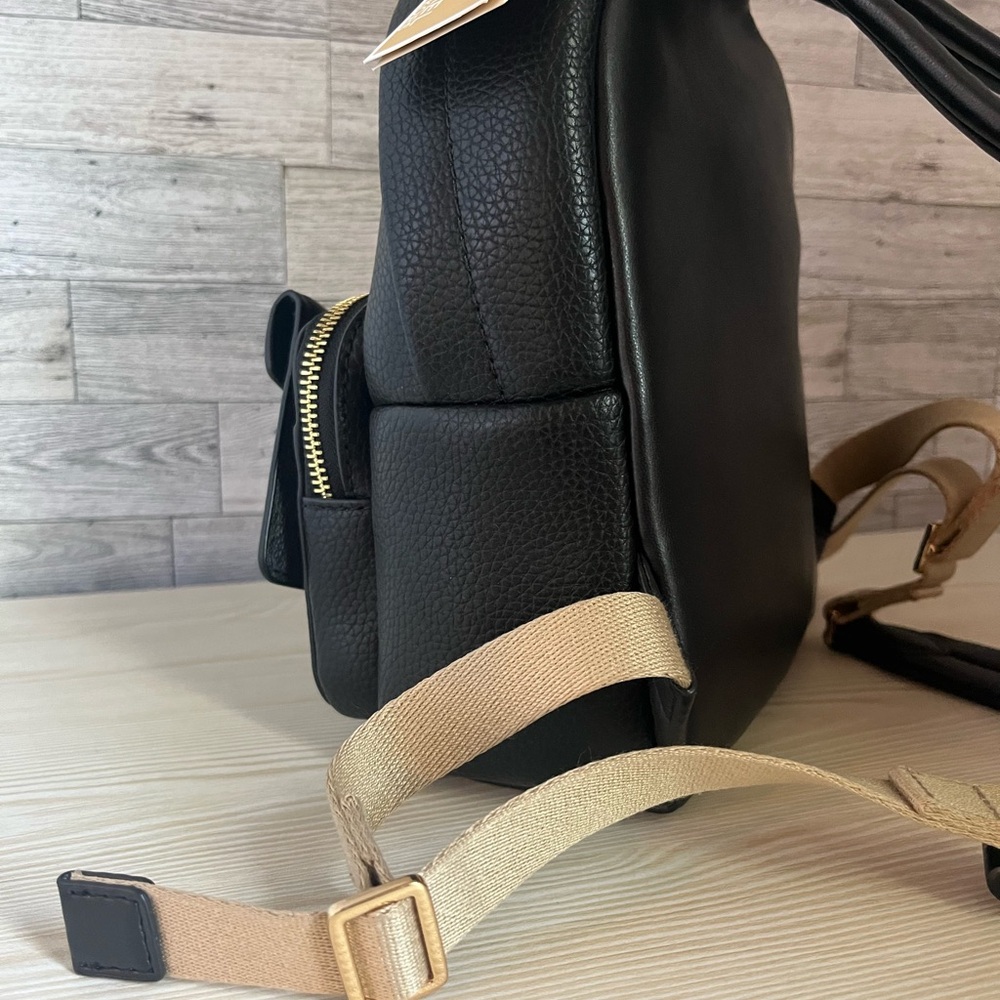 Michael Kors Black Mini Backpack with Gold Hardware - Picture 7 of 9
